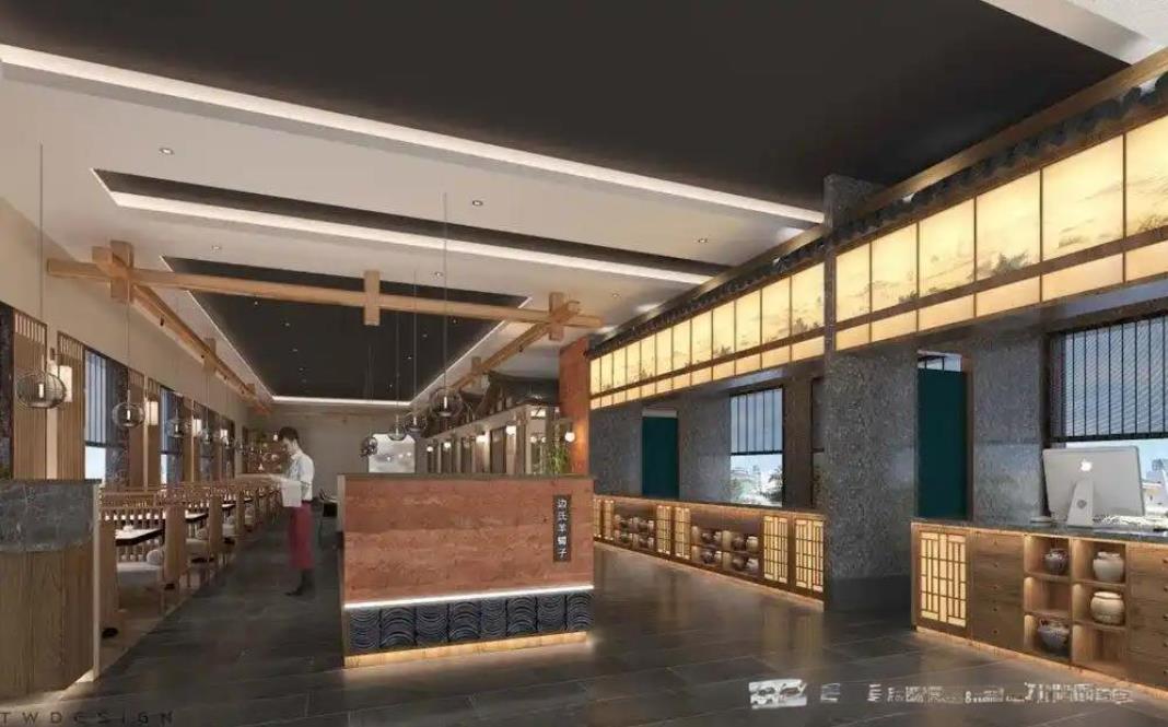 合肥蝦王餐飲店裝修設計效果圖案例