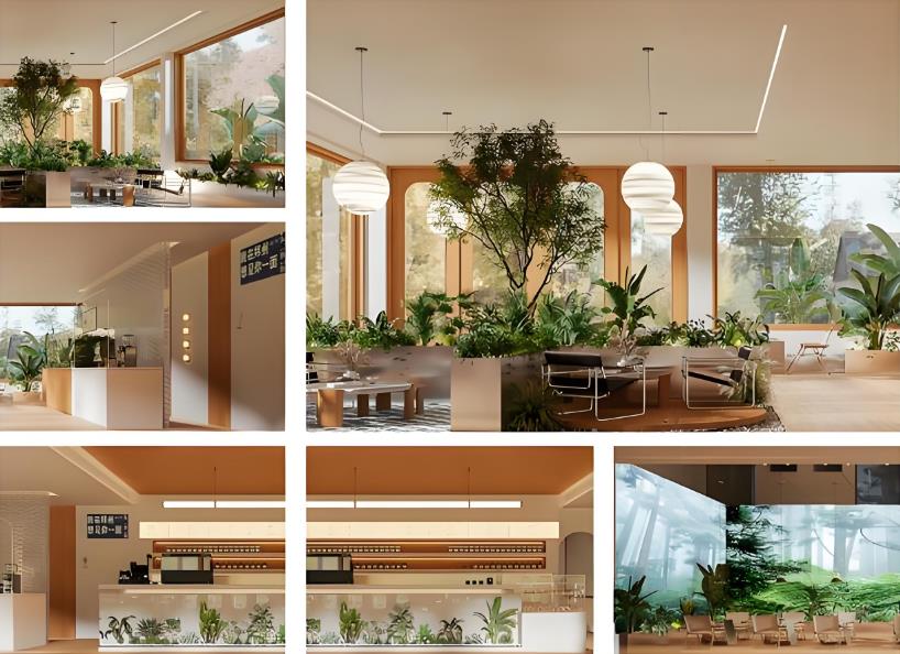 清新田園風(fēng)烘焙店裝修案例