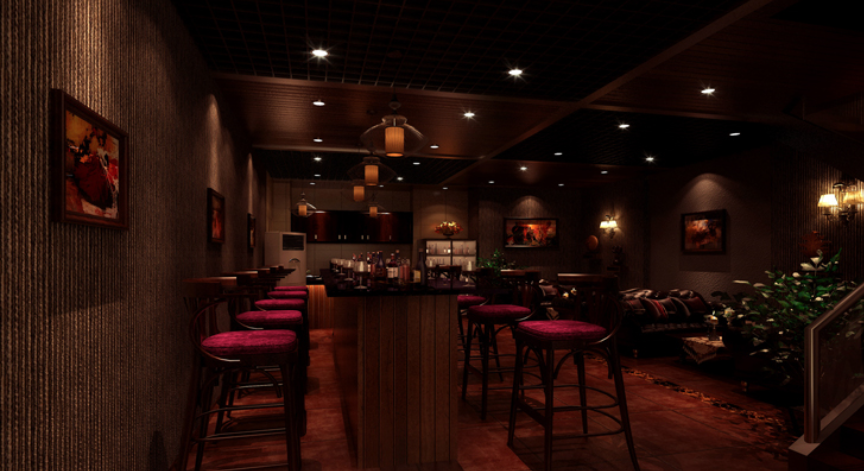 重慶大學城千百匯水吧裝修設(shè)計方案效果圖及費用清單