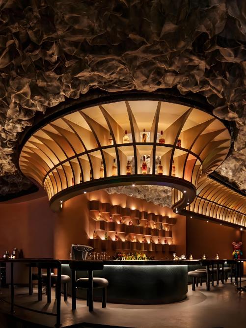 酒吧設計效果圖，威士忌酒吧設計