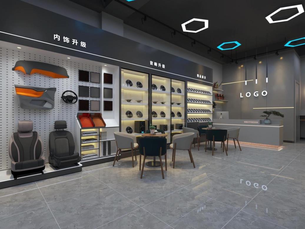 汽車維修店面設(shè)計效果圖案例