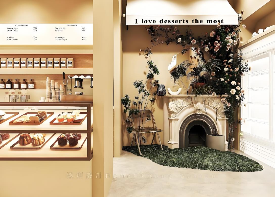 55平甜品店裝修設計案例