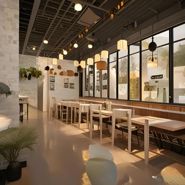 奶油風(fēng)蛋糕甜品店裝修效果圖