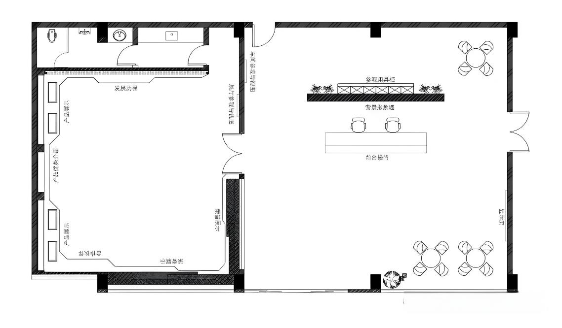 企業(yè)展廳設計平面布局圖