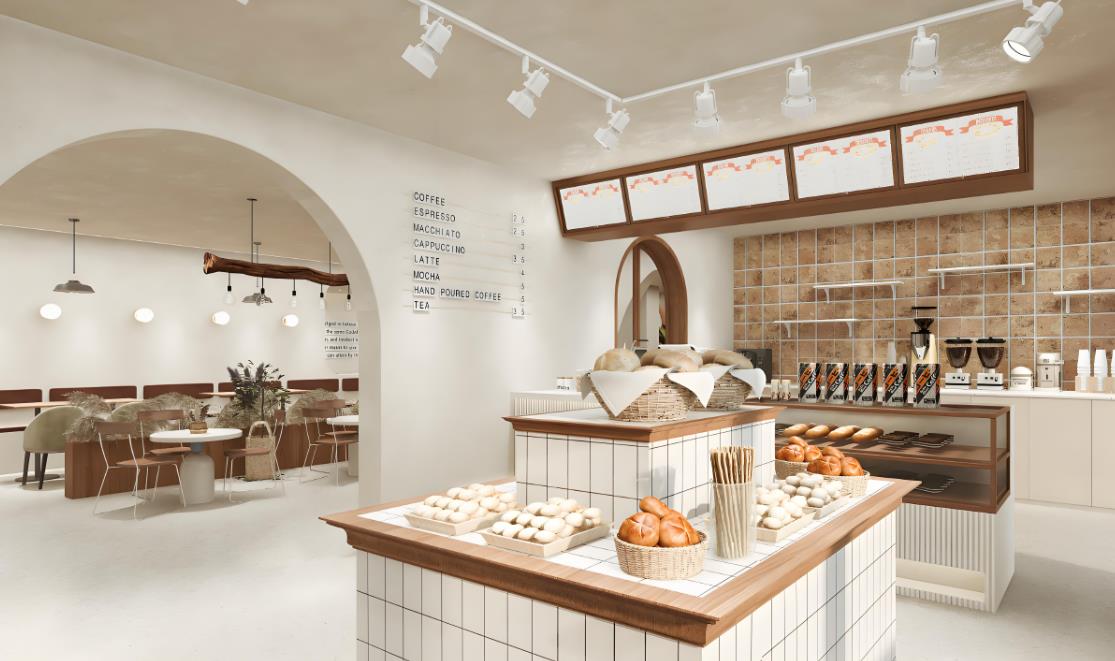 甜品店中檔裝修方案